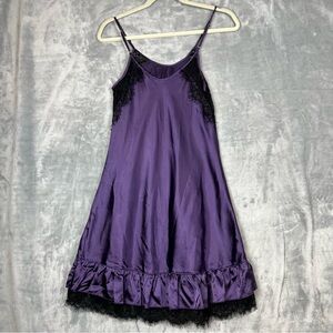 Purple Black Lace Chemise